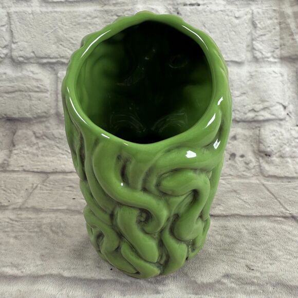 Biggs Tiki Medusa Snakes Tiki Mug Imported Green Lizard Glaze - Picture 4 of 7